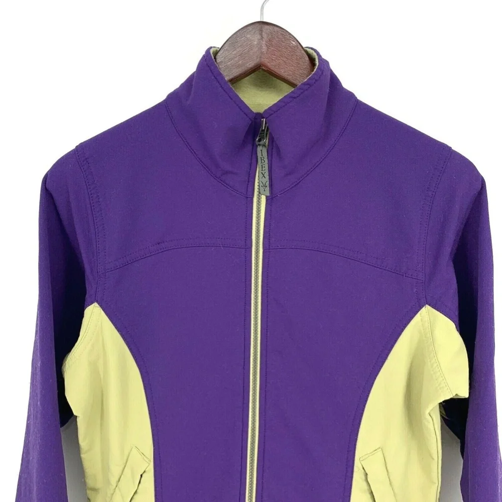 Ladies IBEX Cirque Size Small Purple Zip Jacket Schoeller Wool‎ Blend USA Made - Picture 3 of 11